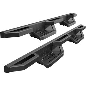 APS Running Boards (Nerf Bars Side Steps Step Bars) Compatible with Toyota Tacoma 1995-2004 Extended Xtra Cab (4WD or Prerunner 2WD 4WD) (Stainless Steel Black Powder Coated 5 inches)