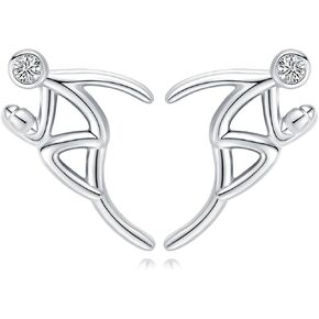 Sports Earrings Tennis Running Stud Earrings 925 Sterling Silver Jewelry Gifts for Women Sports Lover