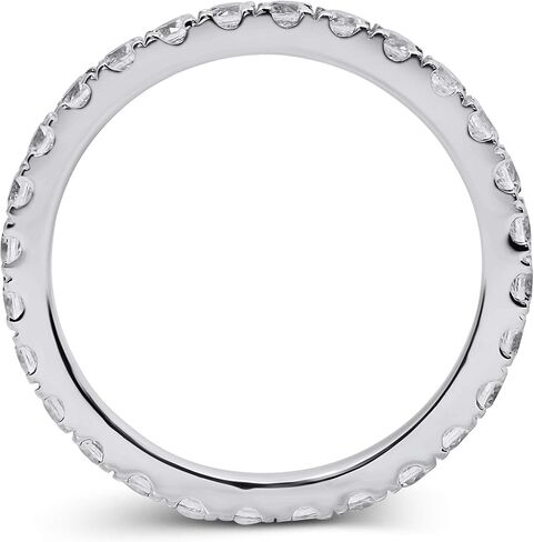 925 Sterling Silver Cz Eternity Band Ring - 14k Silver, Yellow And Rose Gold Plated in Saudi Arabia