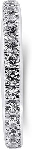 925 Sterling Silver Cz Eternity Band Ring - 14k Silver, Yellow And Rose Gold Plated in Saudi Arabia