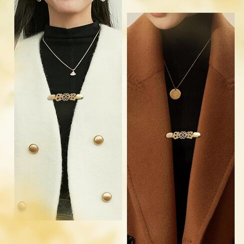 2/3/4Pcs Sweater Clips Vintage Cinch Clips Retro Cardigan Collar Shawl Clips, Dress Clips Back Cinch, Shirt Brooch Clips for Women Clothing in Saudi Arabia