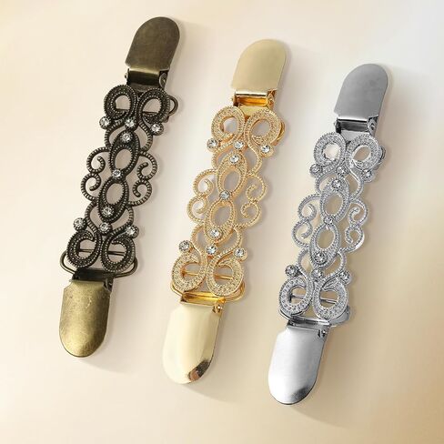 2/3/4Pcs Sweater Clips Vintage Cinch Clips Retro Cardigan Collar Shawl Clips, Dress Clips Back Cinch, Shirt Brooch Clips for Women Clothing in Saudi Arabia