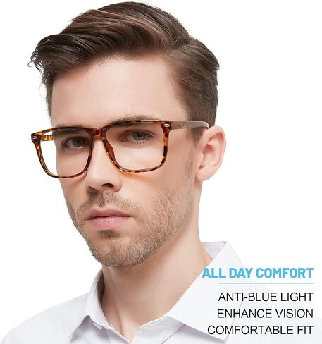 Large Bifocal Reading Glasses Men Oversized Blue Light Blocking Bifocals Readers 1.0 1.25 1.5 1.75 2.0 to 3.5 … in Kuwait