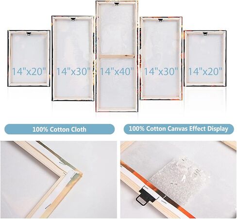 (60 × 100 سم / 5 قطع) ملصق مطبوع على القماش بإطار - استاد ديترويت فيلد لكرة القدم الأمريكية مع شارة أسد نيون - لوحة فنية جدارية رياضية أصلية باللونين الأبيض والأسود لديكور المنزل والمكتب in Kuwait