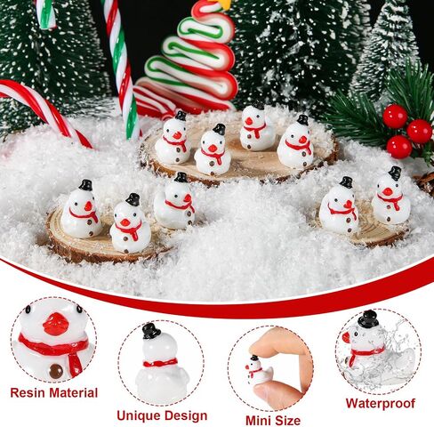 50 Pcs Snowman Resin Ducks, Mini Christmas Ducks Christmas Novelty Ducks Little Resin Ducks for Christmas Stocking Stuffers Christmas Tree Decoration in Saudi Arabia