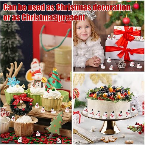 50 Pcs Snowman Resin Ducks, Mini Christmas Ducks Christmas Novelty Ducks Little Resin Ducks for Christmas Stocking Stuffers Christmas Tree Decoration in Saudi Arabia