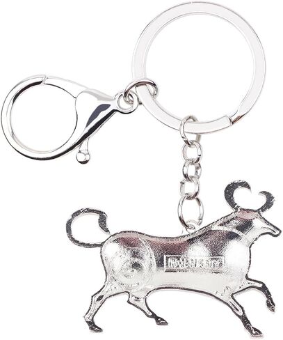 BONSNY Enamel Metal Alloy Lucky Zodiac TAURUS Bull Key Chains For Women Charms Gift in Kuwait