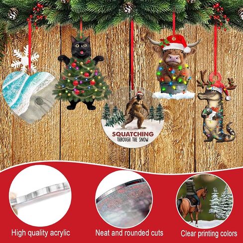Highland Cow Christmas Ornaments2024, Highland Cow Ornaments for Christmas Tree, Funny Highland Cow Christmas Ornaments, Highland Cow Christmas Decor,Personalized Gifts for Highland Cow Lovers in Kuwait