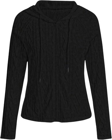 SOLY HUX Women's Zip Up Hoodies Drawstring Long Sleeve Sweatshirt Casual Jacket in Saudi Arabia