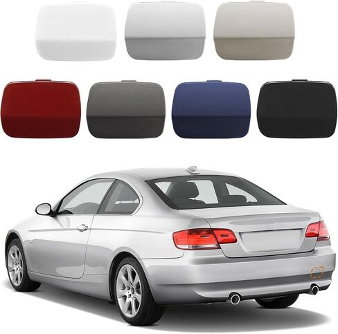 TOPUS Rear Bumper Tow Hook Cover for BMW 3 Series E92 E93 328i 335i 2007 2008 2009 2010 Towing Eye Cap Trailer Cover 51127161497 (Black, Right Passenger Side) in Kuwait