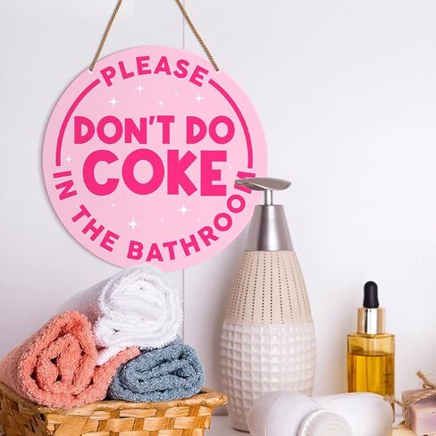 Funny Pink Bathroom Sign Decor, Pink Girl Bathroom Decor Toilet Powder Room Wall Hanging Signs Decorations, Take a Seat Sweet Cheeks in Saudi Arabia