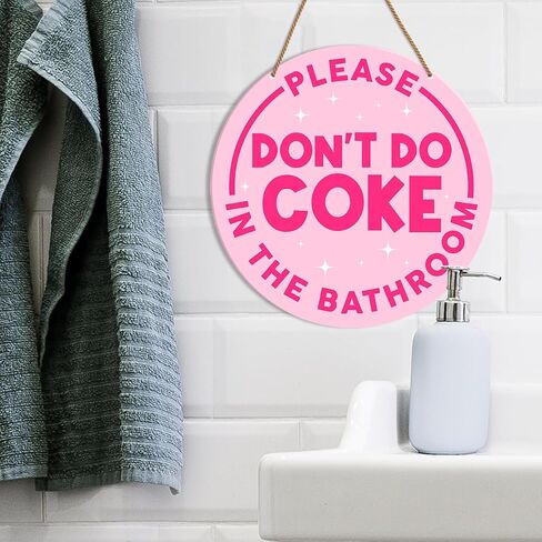 Funny Pink Bathroom Sign Decor, Pink Girl Bathroom Decor Toilet Powder Room Wall Hanging Signs Decorations, Take a Seat Sweet Cheeks in Saudi Arabia