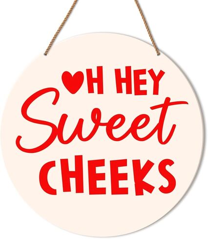 Funny Pink Bathroom Sign Decor, Pink Girl Bathroom Decor Toilet Powder Room Wall Hanging Signs Decorations, Take a Seat Sweet Cheeks in Saudi Arabia