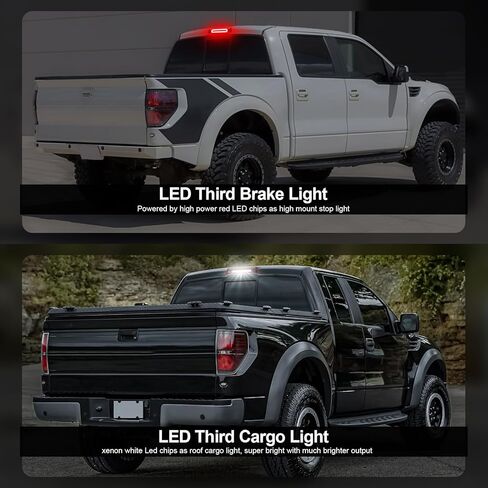 استبدال ضوء الفرامل الثالث LED لـ F150 1994-1996 / F250 1994-1996 / F350 1994-1997 / برونكو 1992-1996، مصباح إيقاف خلفي عالي التركيب F4TZ13A613A in Kuwait