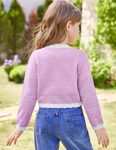 GRACE KARIN Cardigan for Girls Bolero Kids School Uniform Shrugs Sweater Size 5-12 Long Sleeve in Saudi Arabia