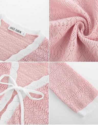 GRACE KARIN Cardigan for Girls Bolero Kids School Uniform Shrugs Sweater Size 5-12 Long Sleeve in Saudi Arabia