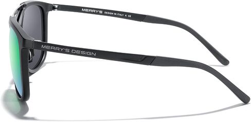 MERRY'S Square Polarized Sunglasses for Men Women Vintage Double Bridge Sunglasses Mirrored Lens in Saudi Arabia