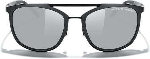 MERRY'S Square Polarized Sunglasses for Men Women Vintage Double Bridge Sunglasses Mirrored Lens in Saudi Arabia