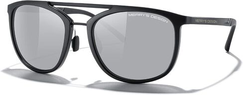 MERRY'S Square Polarized Sunglasses for Men Women Vintage Double Bridge Sunglasses Mirrored Lens in Saudi Arabia