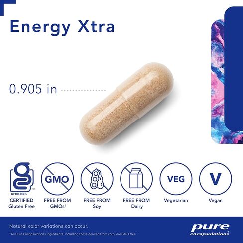 Pure Encapsulations Energy Xtra | Adaptogen Formula for Stamina* | 60 Capsules in Kuwait