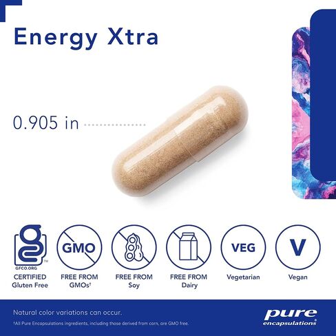 Pure Encapsulations Energy Xtra | Adaptogen Formula for Stamina* | 60 Capsules in Kuwait