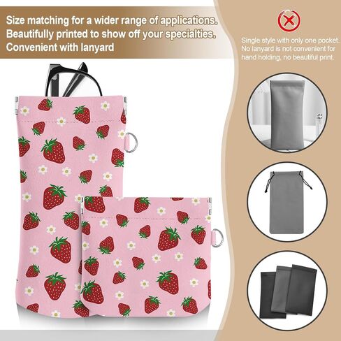 4PCS Eyeglass Sunglass Cases Pouch Soft PU Leather with Cleaning Cloth Cute Glasses Bag Coin Purse for Women Men Gifts in Saudi Arabia