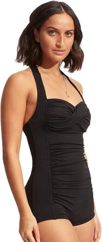 Women's One Piece Swimsuits Tummy Control Cutout High Waisted Bathing Suit Ruffle Front 1 Piece Swimsuits in Saudi Arabia