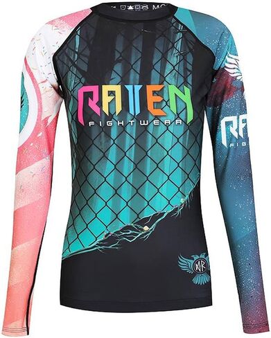 حذاء Raven Fightwear النسائي The Candy Rash Guard MMA BJJ باللون الأسود in Kuwait