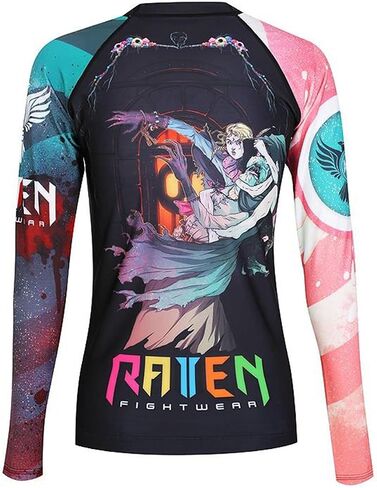 حذاء Raven Fightwear النسائي The Candy Rash Guard MMA BJJ باللون الأسود in Kuwait