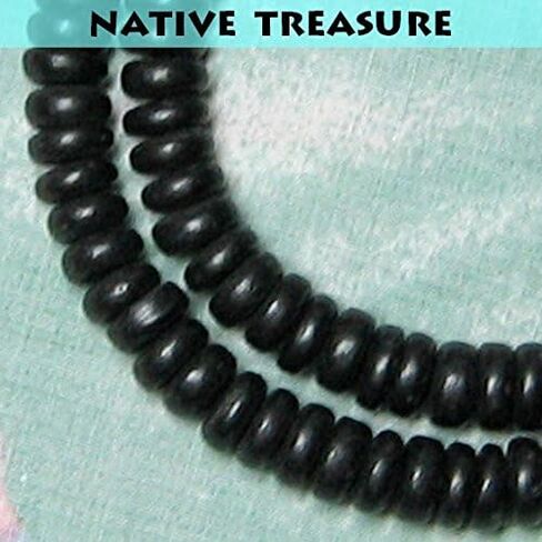 Native Treasure Mens and Womens Summer Beach Surfer Necklace From the Philippines, Black Coconut Beads in Kuwait