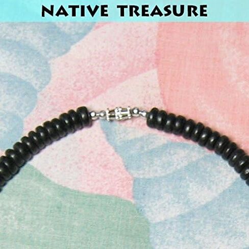 Native Treasure Mens and Womens Summer Beach Surfer Necklace From the Philippines, Black Coconut Beads in Kuwait
