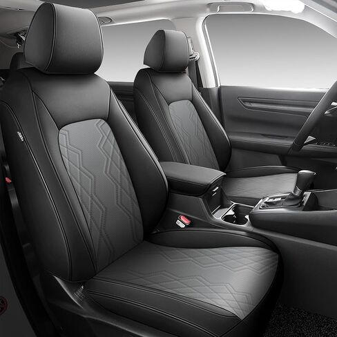 for Honda CRV Seat Covers 2025 2024 2023 - Custom Fit CRV Seat Covers EX-L/EX/LX/Sport/Touring/Special Edition Hybrid & Gas - Leather CR-V Seat Cover Full Set Waterproof - Black and Gray in Kuwait