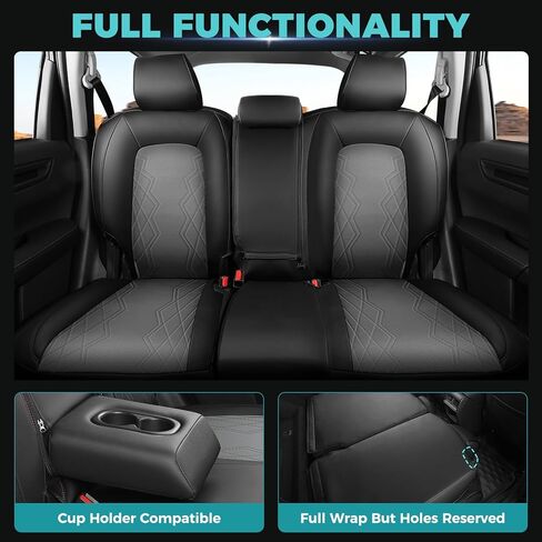 for Honda CRV Seat Covers 2025 2024 2023 - Custom Fit CRV Seat Covers EX-L/EX/LX/Sport/Touring/Special Edition Hybrid & Gas - Leather CR-V Seat Cover Full Set Waterproof - Black and Gray in Kuwait
