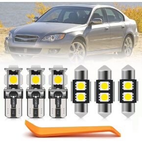 10pcs Legacy LED Interior Lights Bulb Kit for Subaru Legacy 2010 2011 2012 2013 2014 2015 2016 2017 2018 2019 2020 2021 2022 Super Bright White Interior LED Light Bulbs + Install Tool
