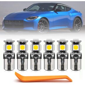 6pcs Interior LED Lights Bulb Kit for Nissan Z / 400Z 2023- Map Trunk Cargo Area Lights Super Bright 6000K White LED Interior Lighting LED Interior Bulbs Package + Install Tool