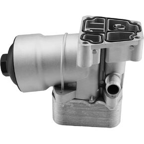 Upgraded Aluminum Oil Filter Housing Assembly Compatible with VW Golf Plus Passat Tiguan TDI 1.6/2.0L 2009-13, Fit for Audi A3 Q3 2.0L Diesel, Replace 03L115389H 03L115389B 03L115389C