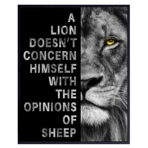 Best Office Decor for Men - 11x14- Motivational Quotes Wall Art - Man cave Stuff, Masculine Home Decor, Inspiring Quotes Wall Decor, Room Decor for Men, Boss Gifts - Poster for Men, Motivational Gifts