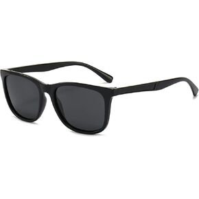 ALWAYSUV Nearsighted Shortsighted Myopia Distance Shortsighted Driving Glasses Tinted Black TR90 Frame Stylish Retro Sunglasses For Women Men -4.0
