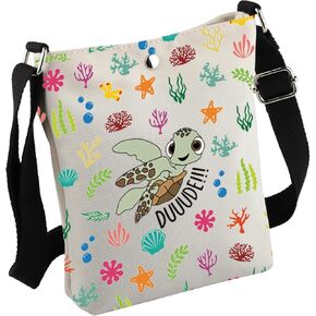 Nemo Dory Movie Inspired Gift Dude Squirt The Turtle Quote Crossbody Bag Squirt Turtle Lover Gift