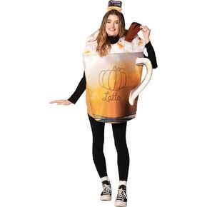 Rasta Imposta Pumpkin Spice Latte Costume Machiato Caffe Autumn Fall Flavors Dress Up Cosplay Party Costumes, Adult One Size