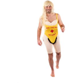 Mens Yellow Swimsuit Adults Lifeguard Bachelor Party Fun Novelty Outfit