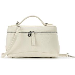 Herald Small Crossbody Bag for Women, Quiet Luxury Trendy Square Box Pouch Top-Handle Handbag with Detachable Strap