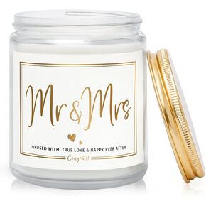 Wedding Gifts, Wedding Gifts for Couple - Lavender Scented Candles, Mr and Mrs Gifts, Wedding Gifts for Newlyweds, Bridal Shower Gifts for Bride Groom