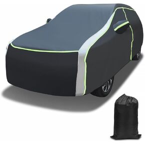 Peleus Car Cover for 2007-2024 BMW 3 Series M3 320i 325i 328i 330i 335i 340i, Waterproof Custom-fit All Weather Sun Rain UV Dust Snow Protection Windproof Outdoor Car Cover with Door Zipper