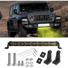 13 Inch Single Row Led Light Bar, LED Slim Light Bar Off Road Light Fog Work Lamp Driving Lights for Truck Off Road Pickup SUV ATV UTV Boats Roof Bumper-1PC