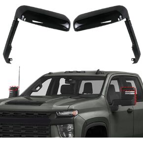 1 Pair Towing Mirror Covers Compatible with Chevy Chevrolet Silverado Compatible with GMC Sierra 2500HD 3500HD 2020-2023 Replaces 84468904 84468910 Top and Side Clip-On Front Door Mirror Caps Chrome