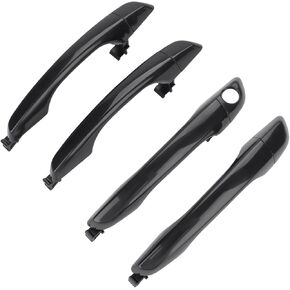 JDMON 4PCS Black Exterior Door Handle Replacement for Hyundai Elantra 2017-2020 Front Rear Left Driver Right Passenger Side Outside Outer Door Handle Set Replacement for 82651-F2020 82651-F2010