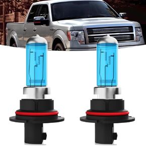 Headlights Fit For 1997-2003 Ford F150 Halogen Headlight Bulbs,9007/HB5 High & Low Beams+ 9145/9140 Fog Lights+ License Plate Lights Combo Kit,Plug & Play,6-Pack