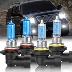 Headlight Bulbs Compatible With 2007-2012 Gmc Acadia Headlight Bulbs, H7 High Beam+H11 Low Beam Halogen Light Bulb Combo, Super Bright 5000K White, Pack of 4