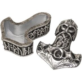 Thor's Hammer Trinket Silver Storage Decorative